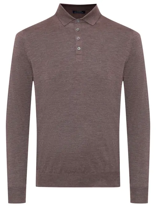 Поло из шерсти и шелка BARBA NAPOLI