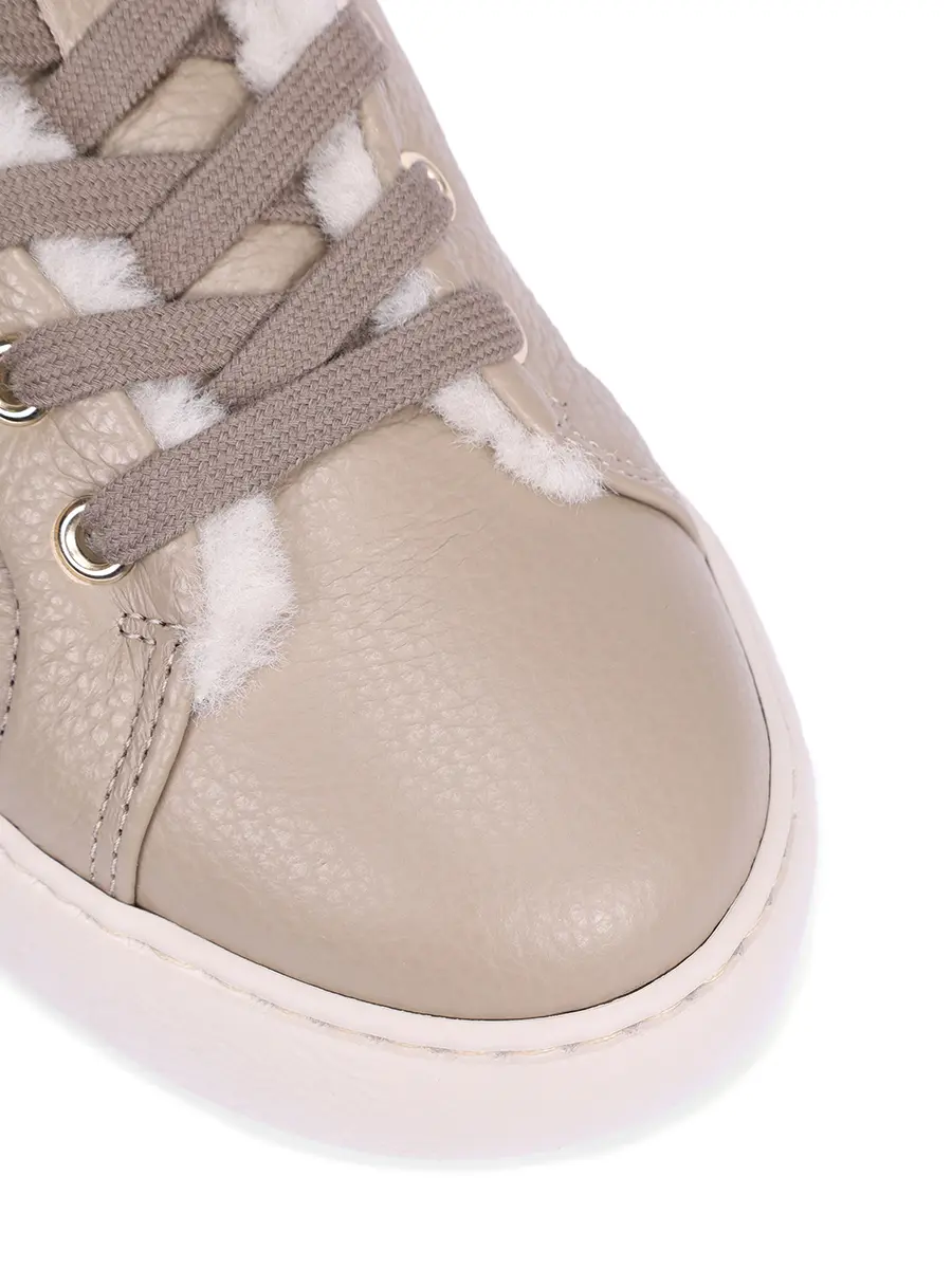 Кеды кожаные на меху