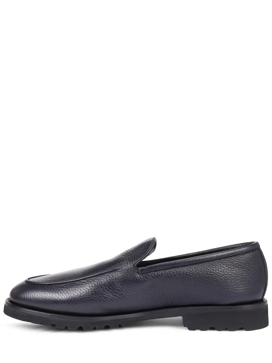 Лоферы кожаные на меху