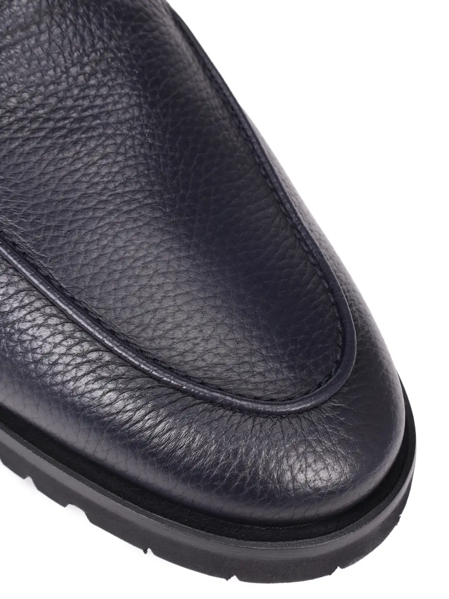 Лоферы кожаные на меху