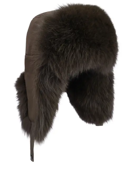 Шапка из меха лисы YVES SALOMON