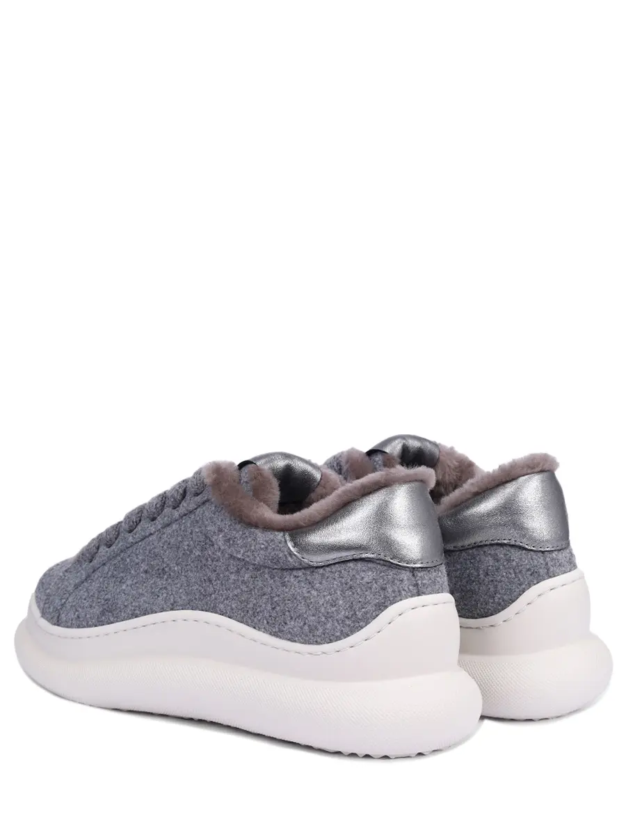 Кеды текстильные на меху