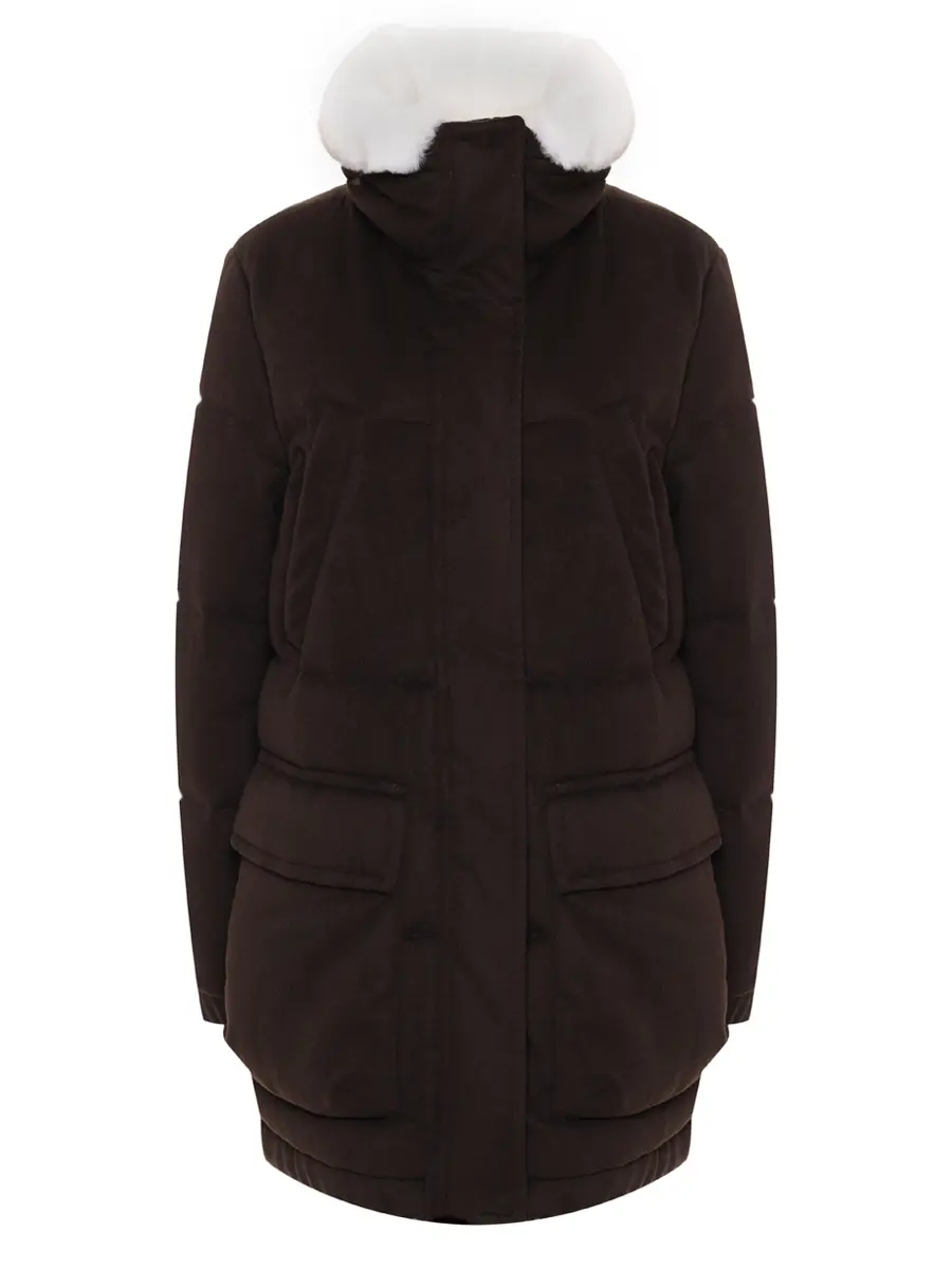 Пуховик кашемировый