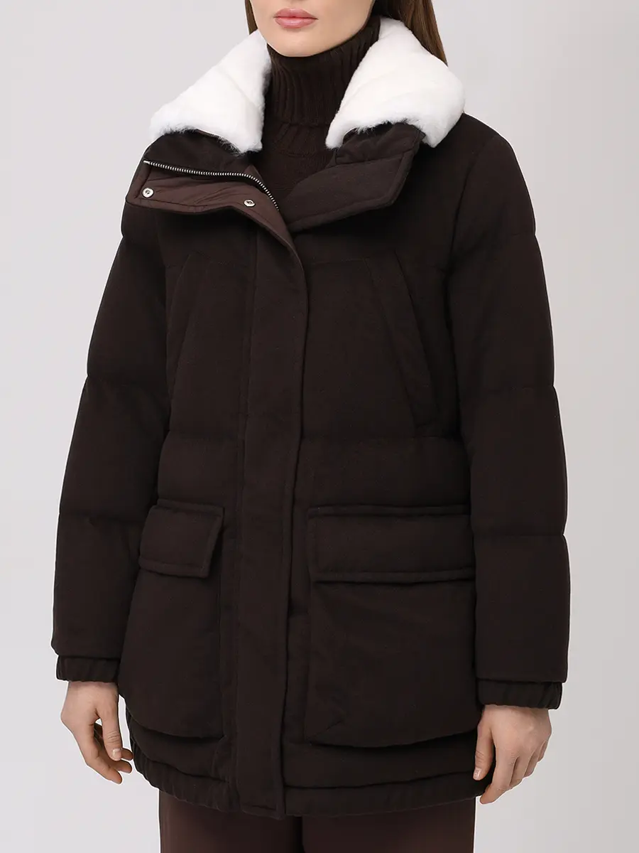 Пуховик кашемировый