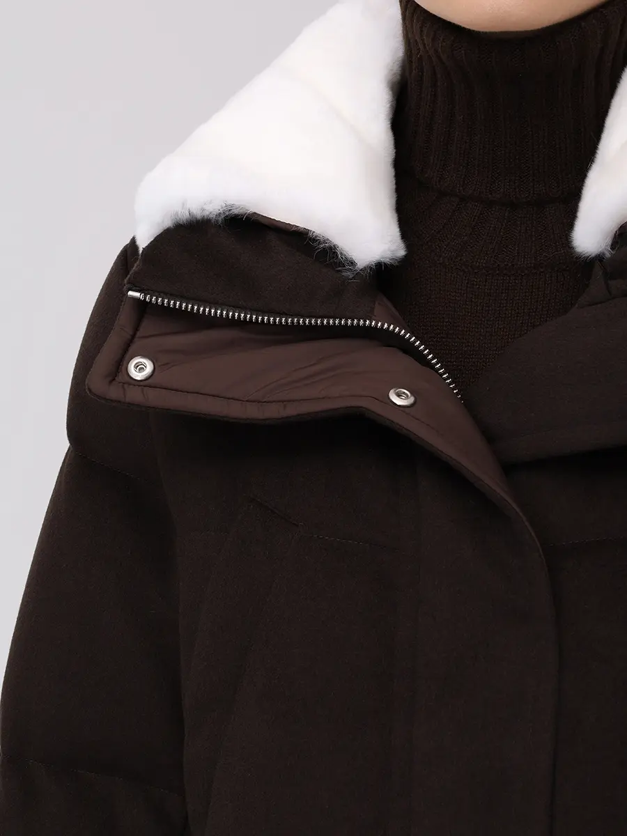 Пуховик кашемировый