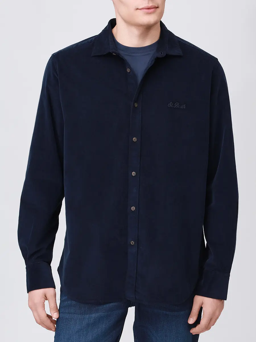 Рубашка Slim Fit вельветовая