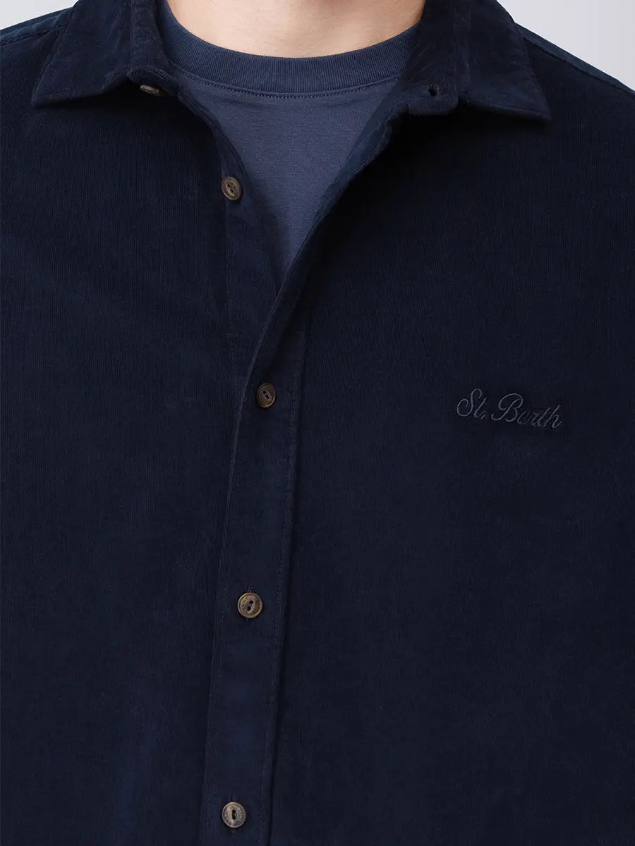 Рубашка Slim Fit вельветовая