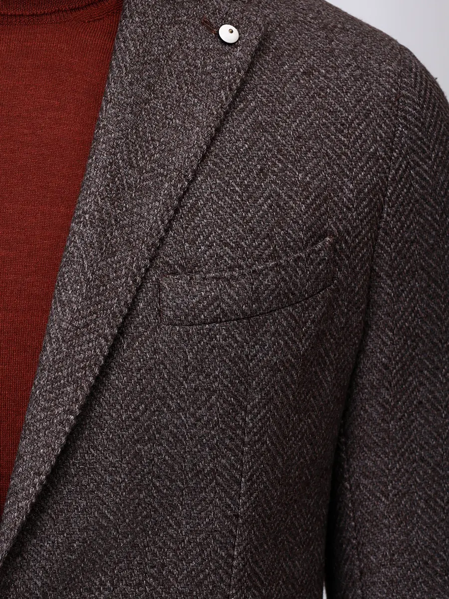 Пиджак из шерсти и хлопка