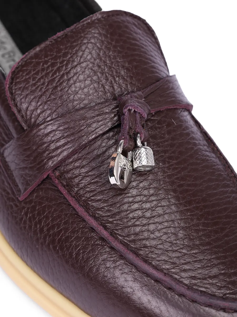 Лоферы кожаные на байке