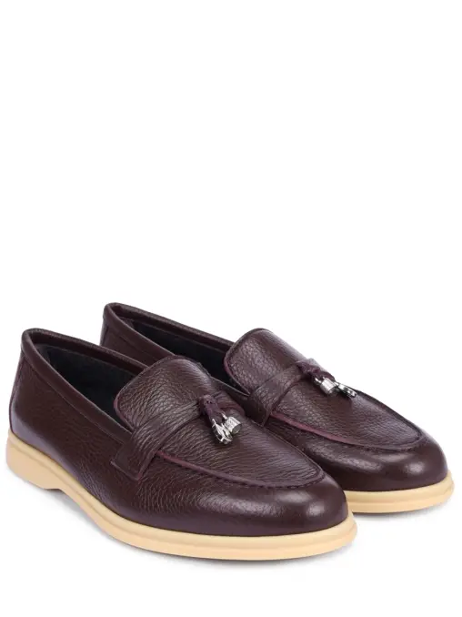 Лоферы кожаные на байке ALDO BRUE`