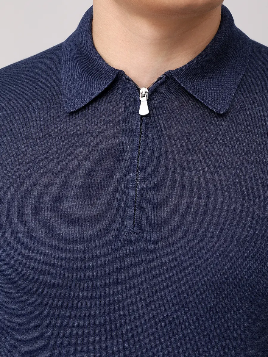 Поло из шерсти и шелка