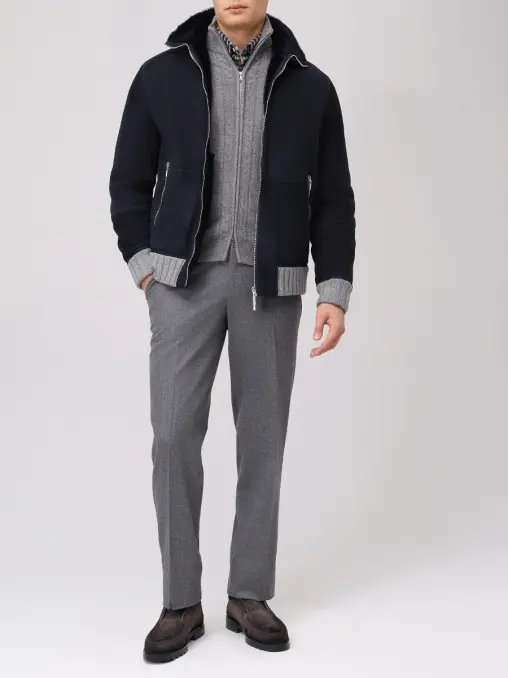 Бомбер замшевый на меху CASTANGIA