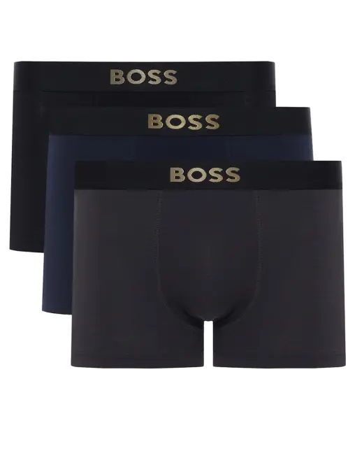 Набор из трех хлопковых трусов-боксеров BOSS