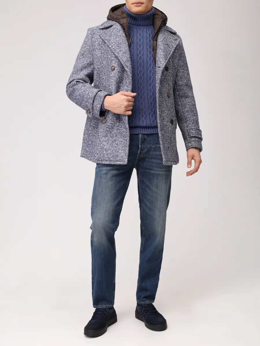 Пальто двубортное