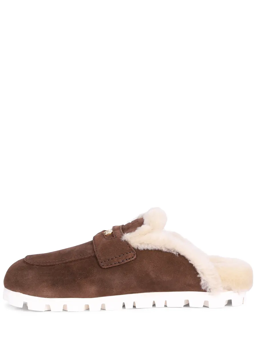 Мюли замшевые на меху