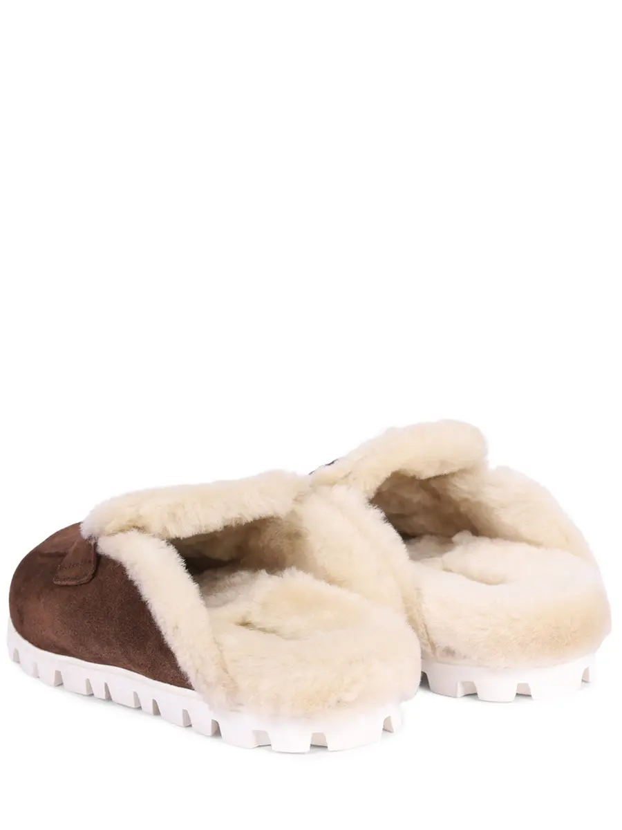 Мюли замшевые на меху