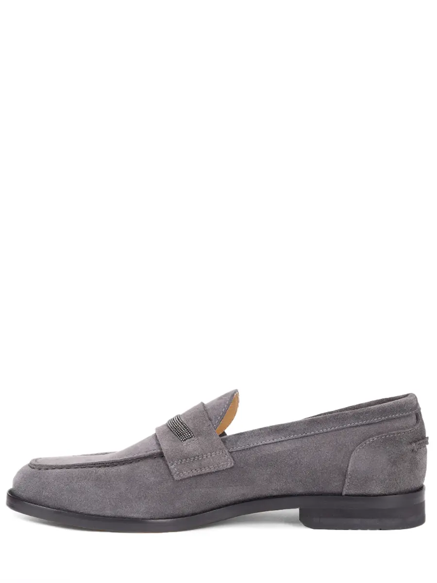 Лоферы замшевые