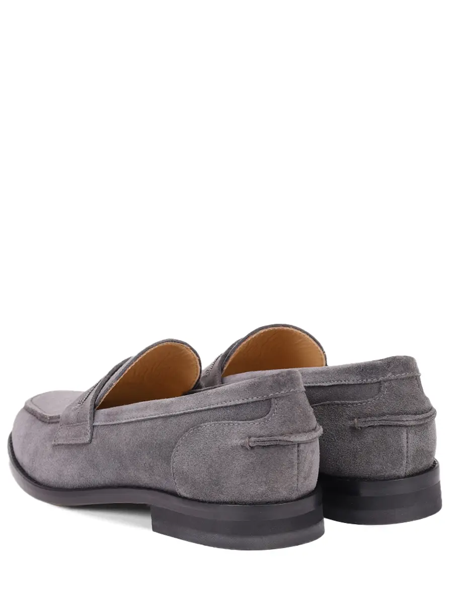 Лоферы замшевые