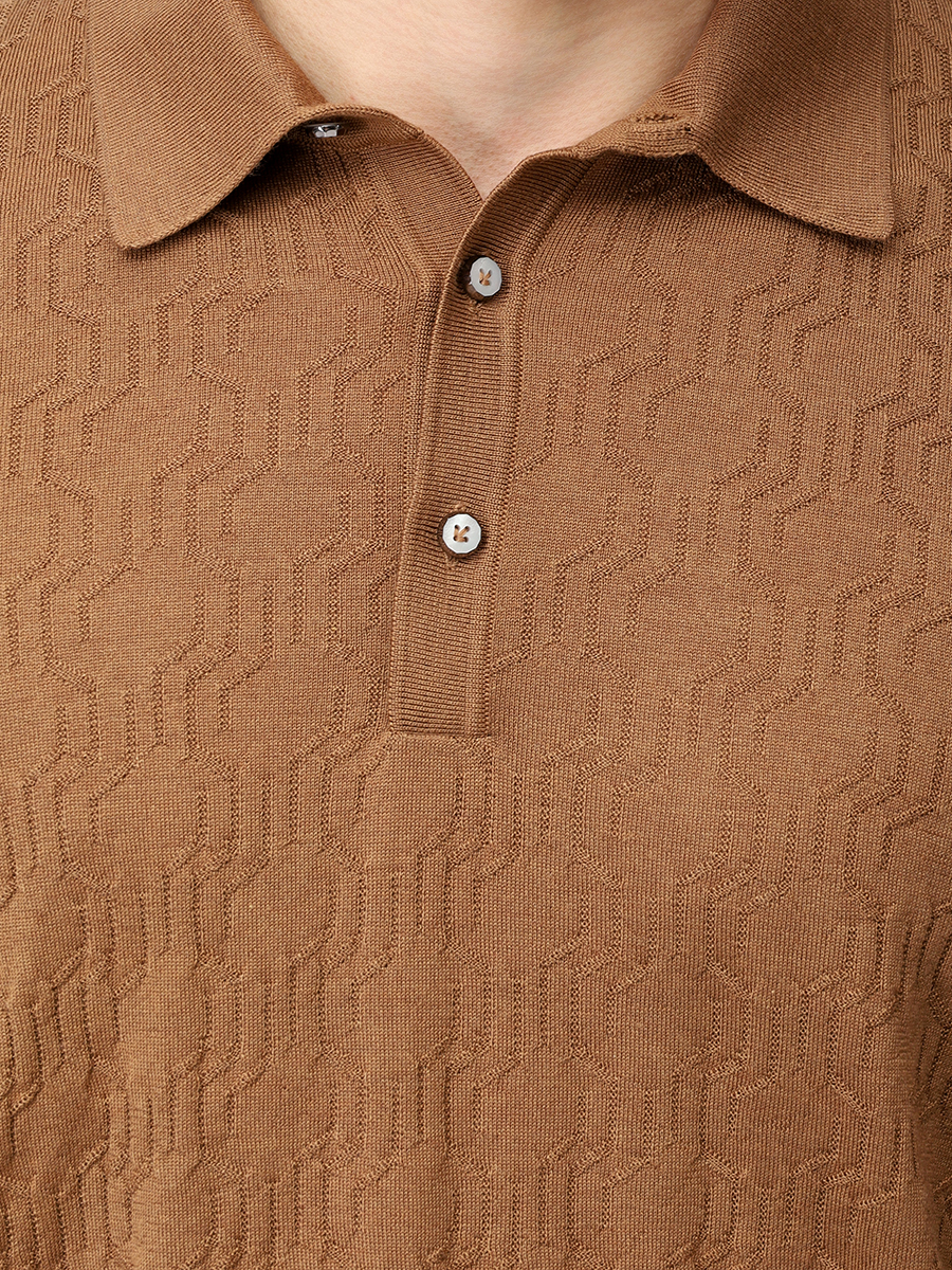 Поло из шерсти и шелка