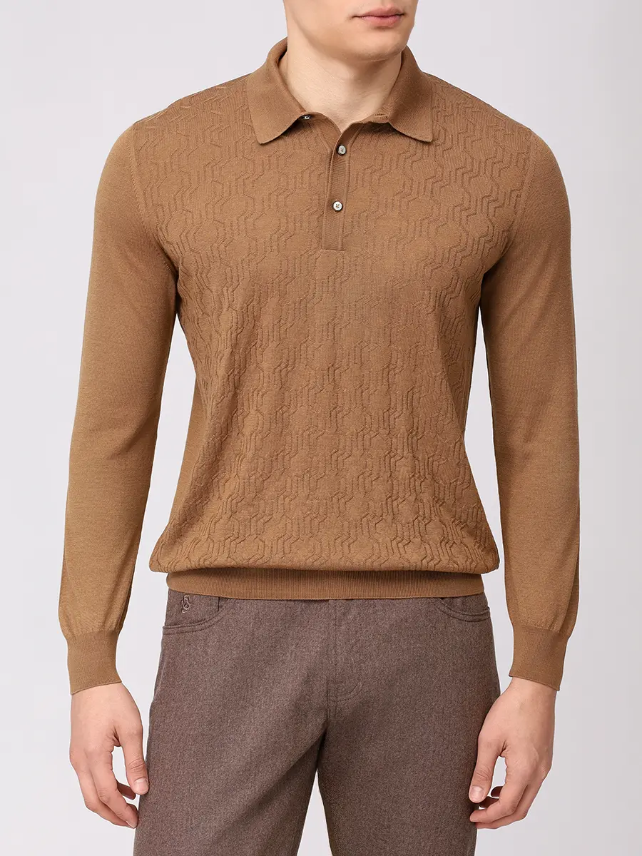 Поло из шерсти и шелка