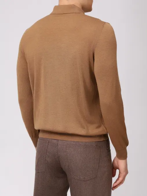 Поло из шерсти и шелка BERTOLO LUXURY MENSWEAR