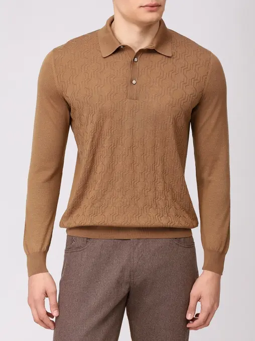 Поло из шерсти и шелка BERTOLO LUXURY MENSWEAR