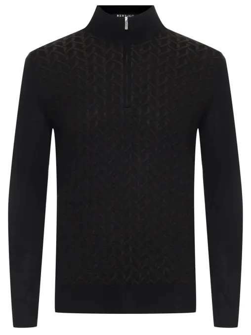Джемпер из шерсти и шелка BERTOLO LUXURY MENSWEAR