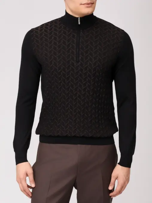 Джемпер из шерсти и шелка BERTOLO LUXURY MENSWEAR
