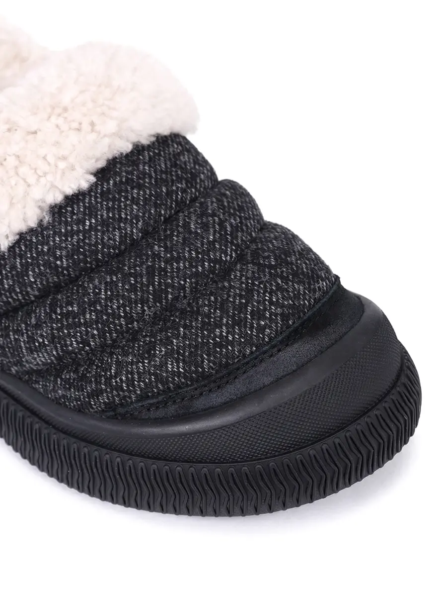 Слипоны комбинированные на меху