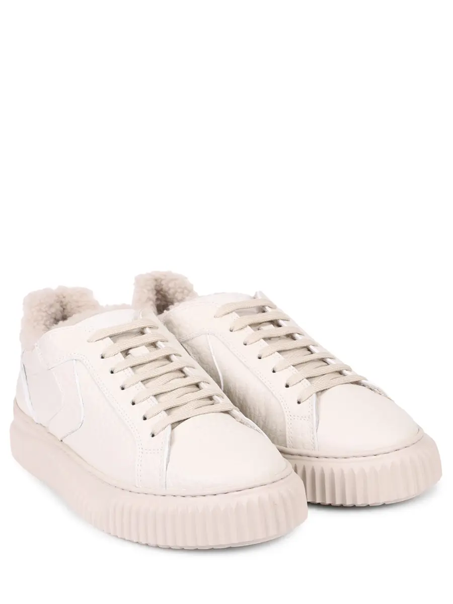 Кеды кожаные на меху