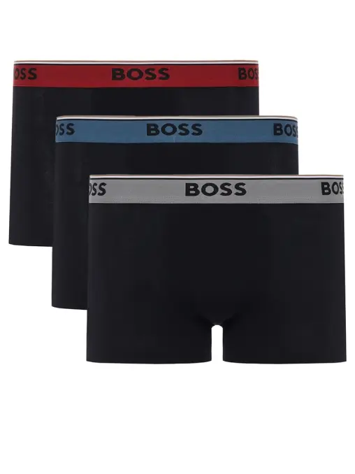 Набор из трех хлопковых трусов-боксеров BOSS