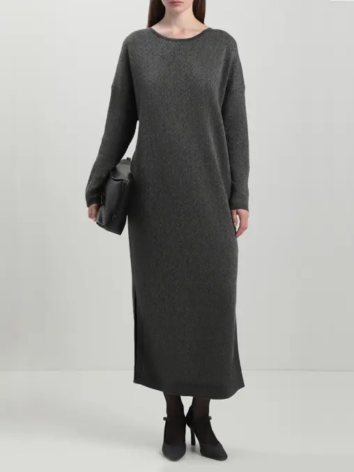 Платье из шелка и кашемира FREE AGE