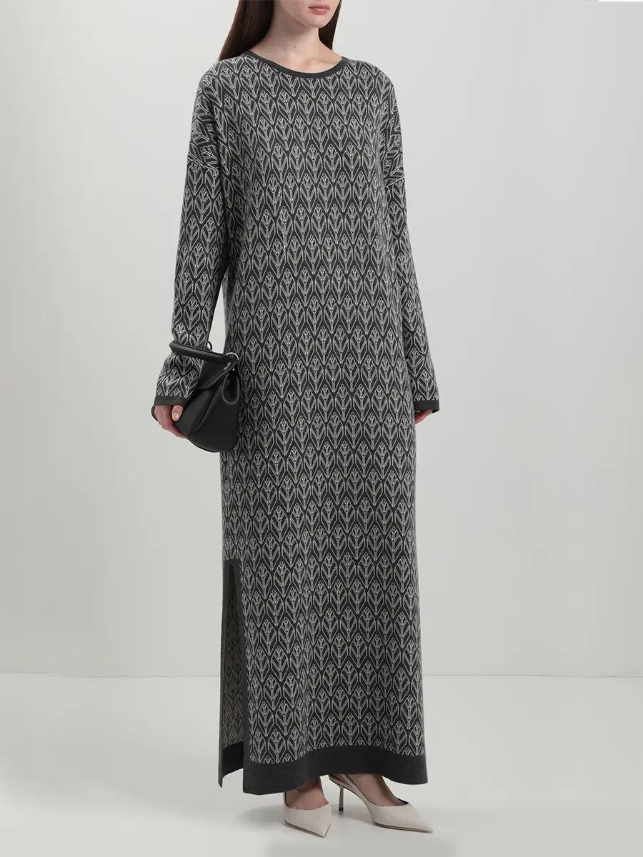 Платье из шелка и кашемира