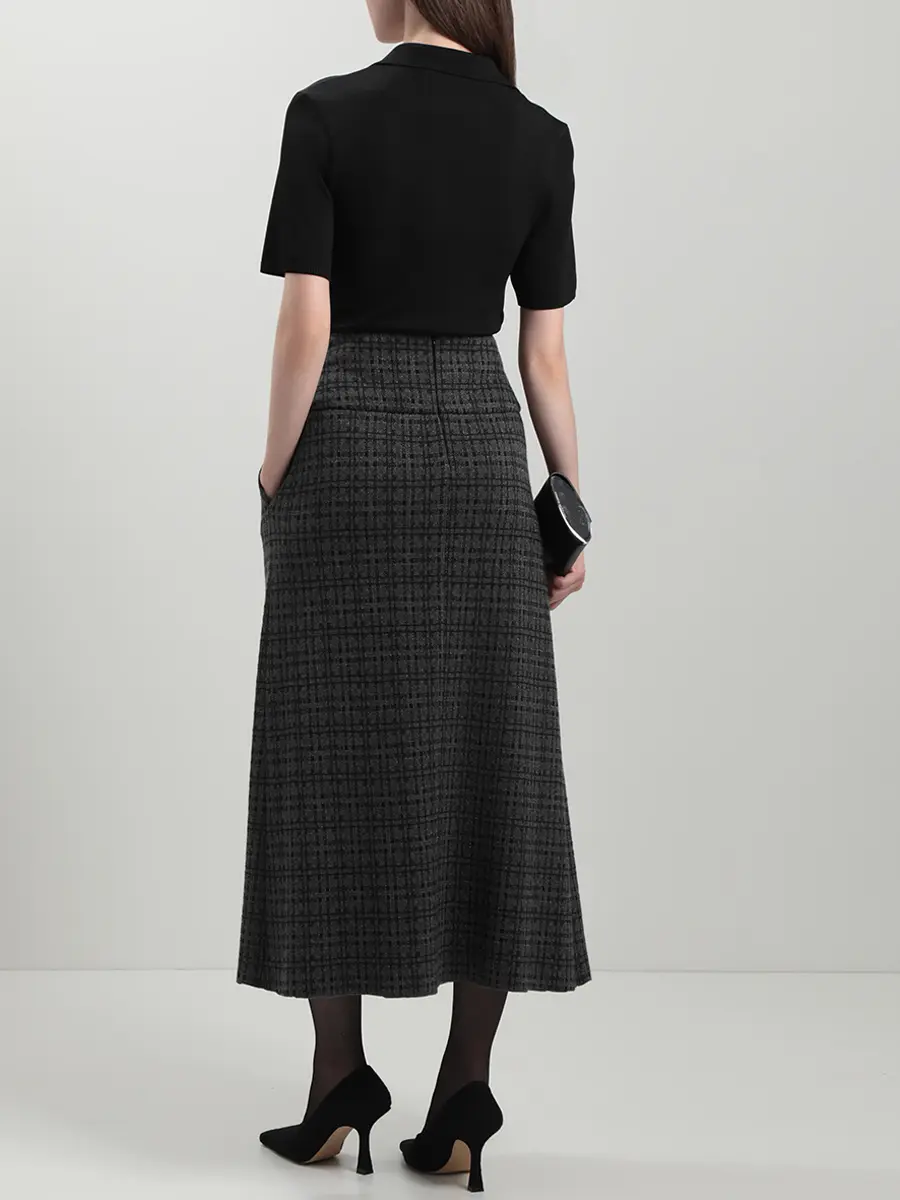 Юбка из шелка и кашемира