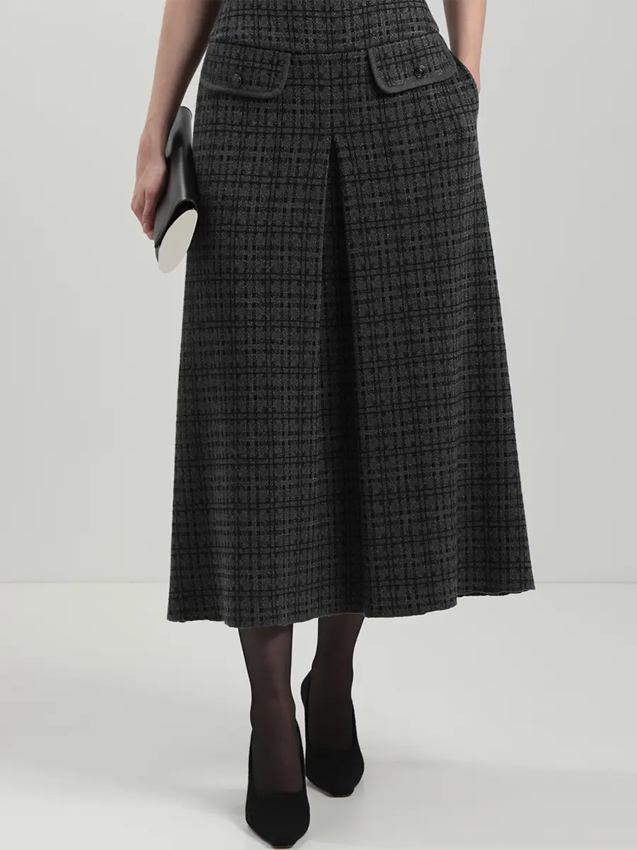 Юбка из шелка и кашемира