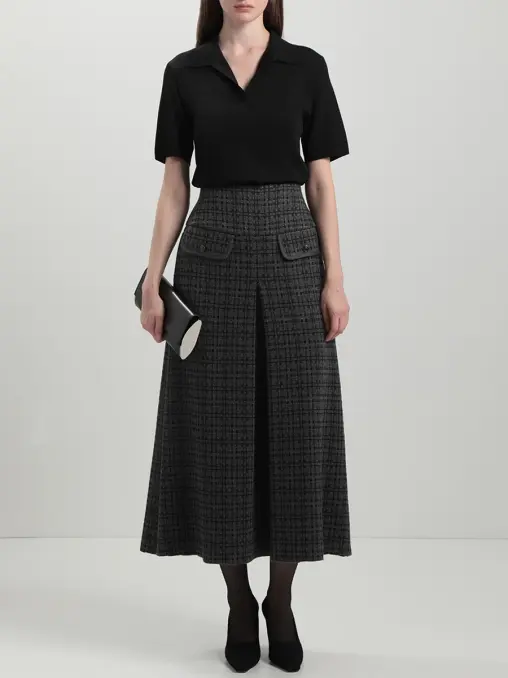 Юбка из шелка и кашемира FREE AGE