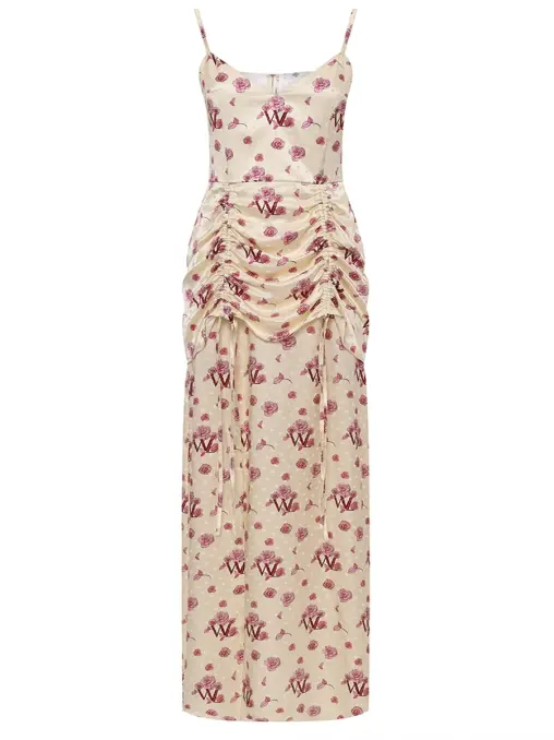 Платье Fiori di Sogno шелковое WHITE LILY