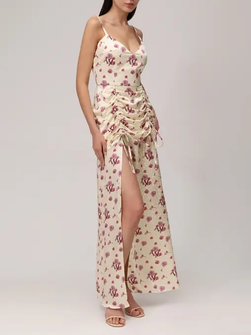 Платье Fiori di Sogno шелковое WHITE LILY