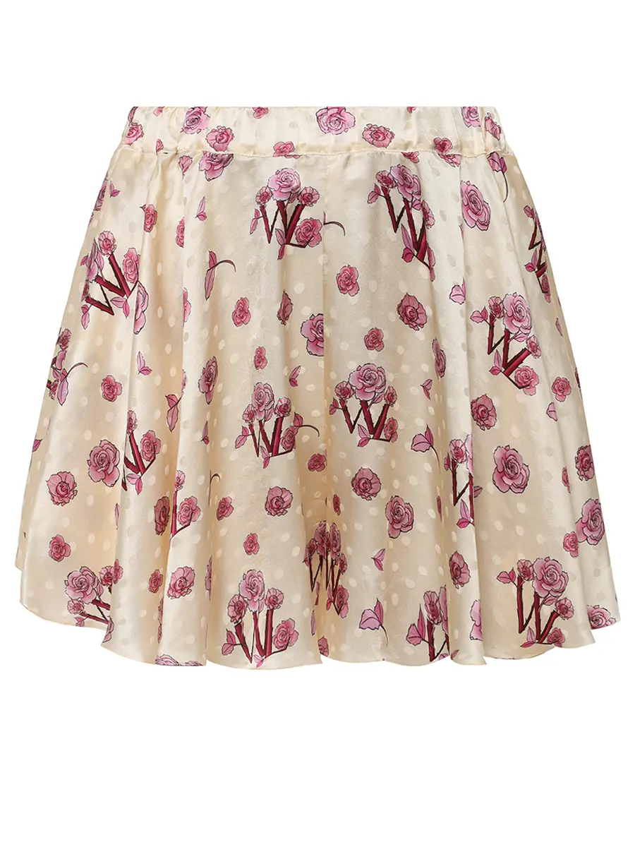 Шорты-юбка Fiori di Sogno шелковые