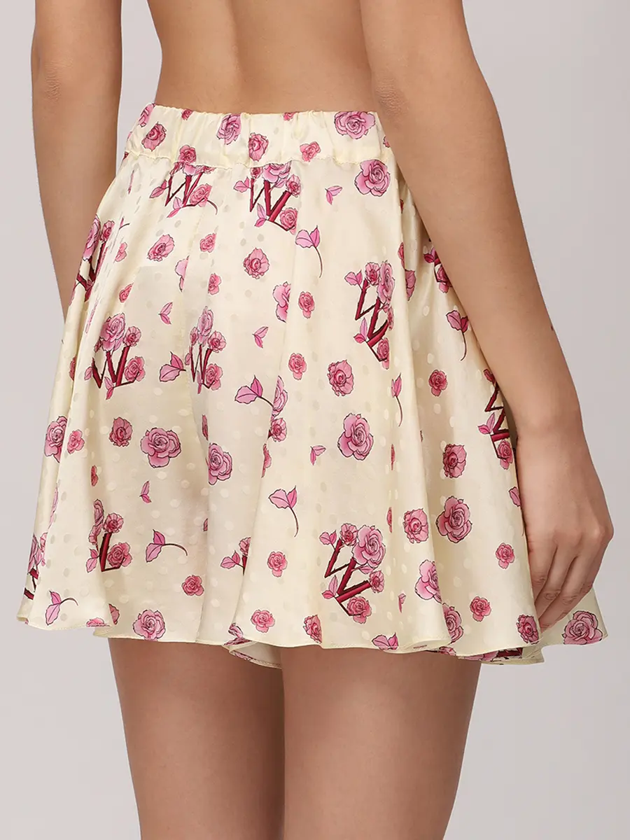 Шорты-юбка Fiori di Sogno шелковые