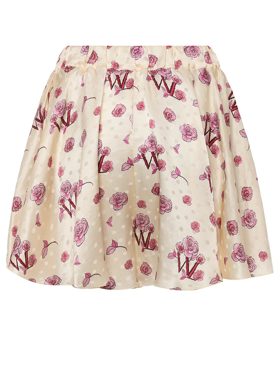 Шорты-юбка Fiori di Sogno шелковые