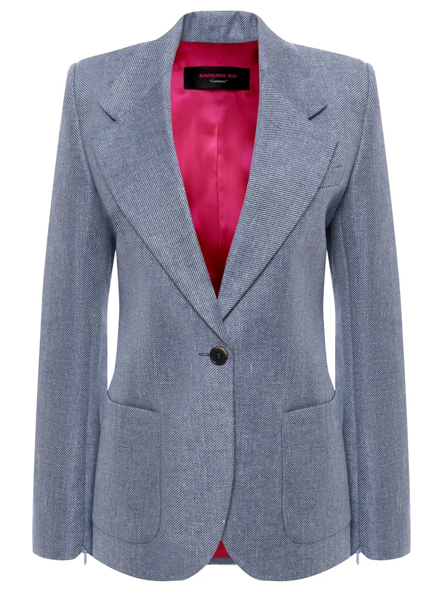 Пиджак изо льна и хлопка