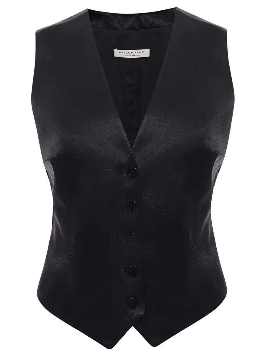 Жилет однотонный