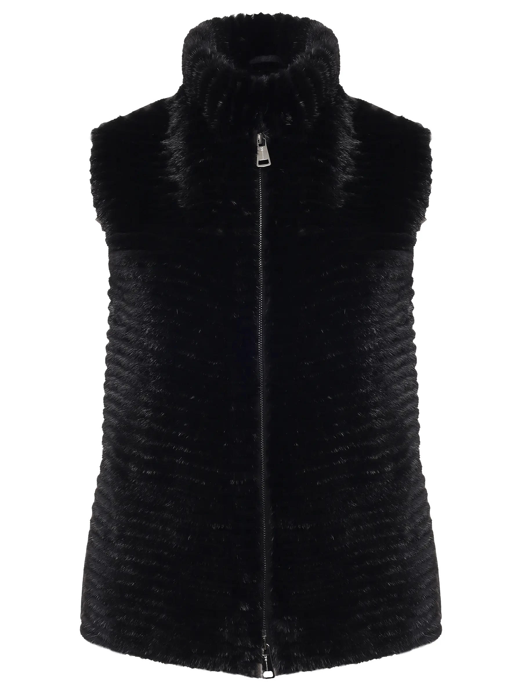 Жилет шерстяной с мехом норки
