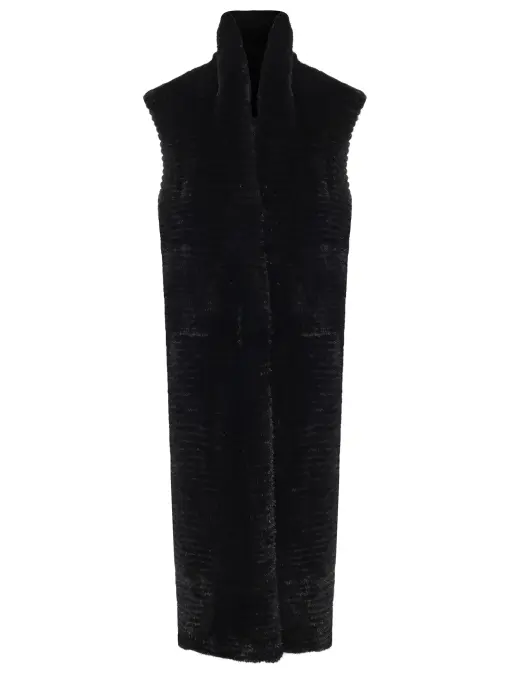 Жилет шерстяной с мехом норки MANZONI 24