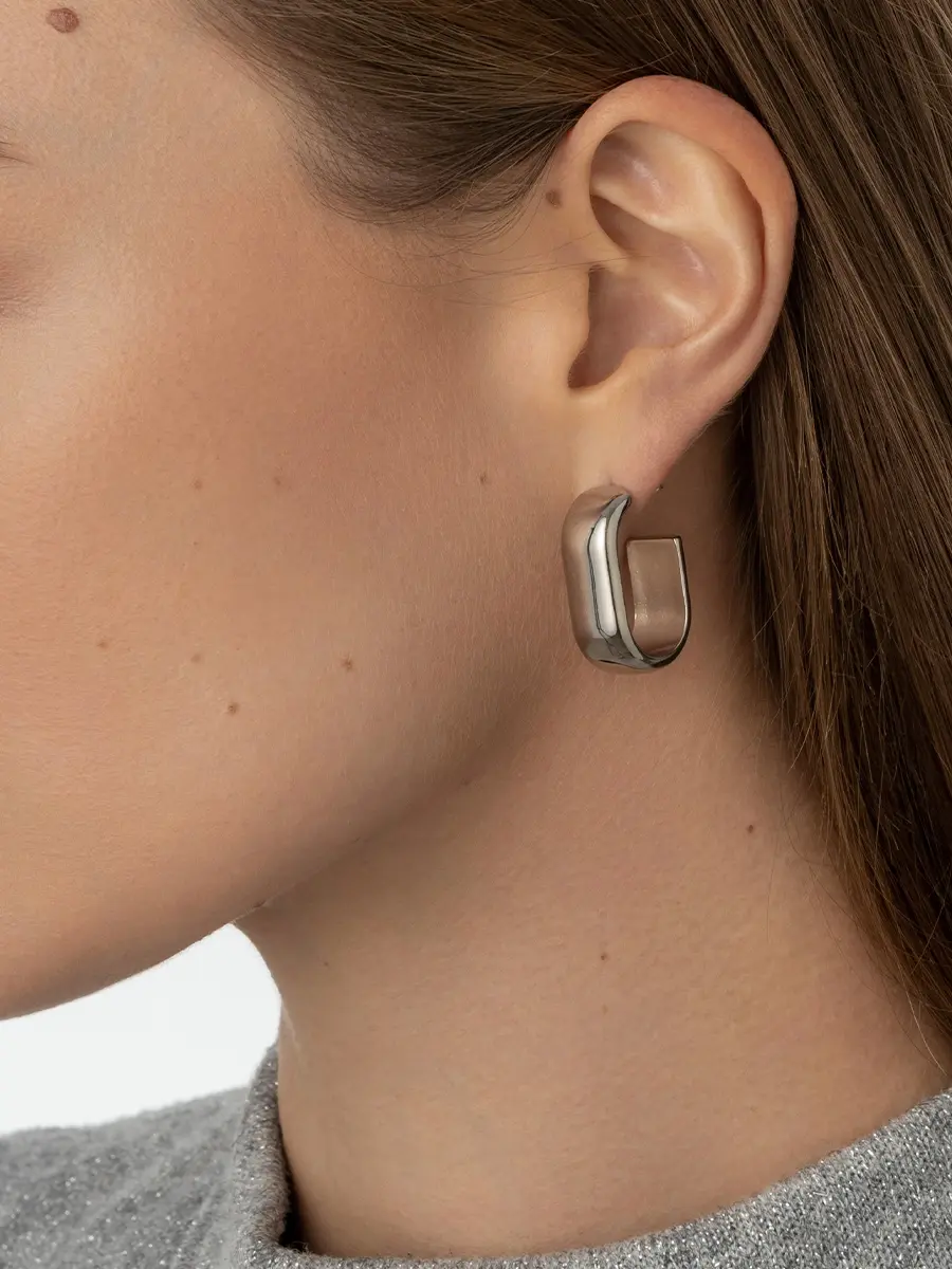 Серьги овальные