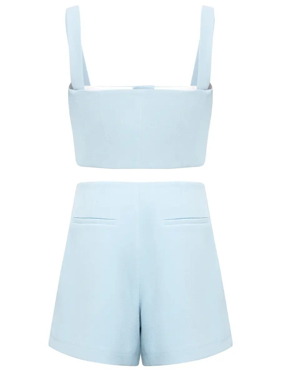 Комплект топ и юбка-шорты