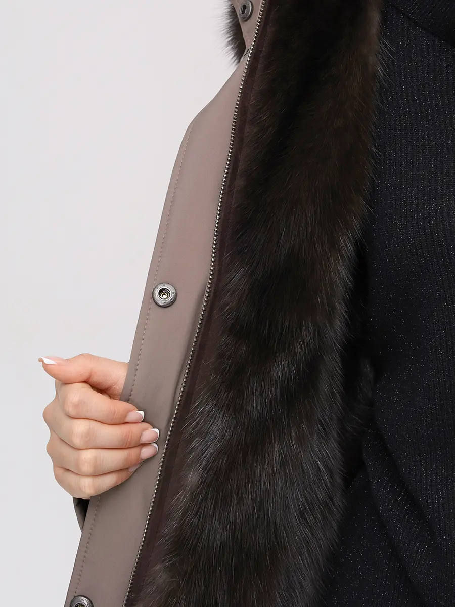 Парка Nicole с мехом соболя