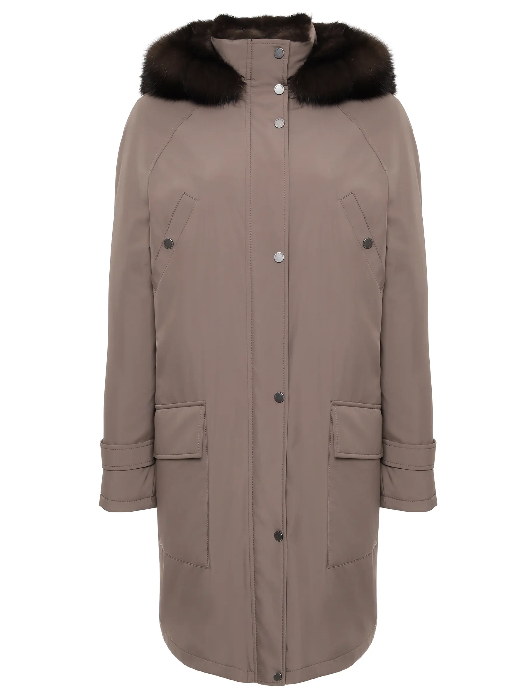 Парка Nicole с мехом соболя Enigma Black