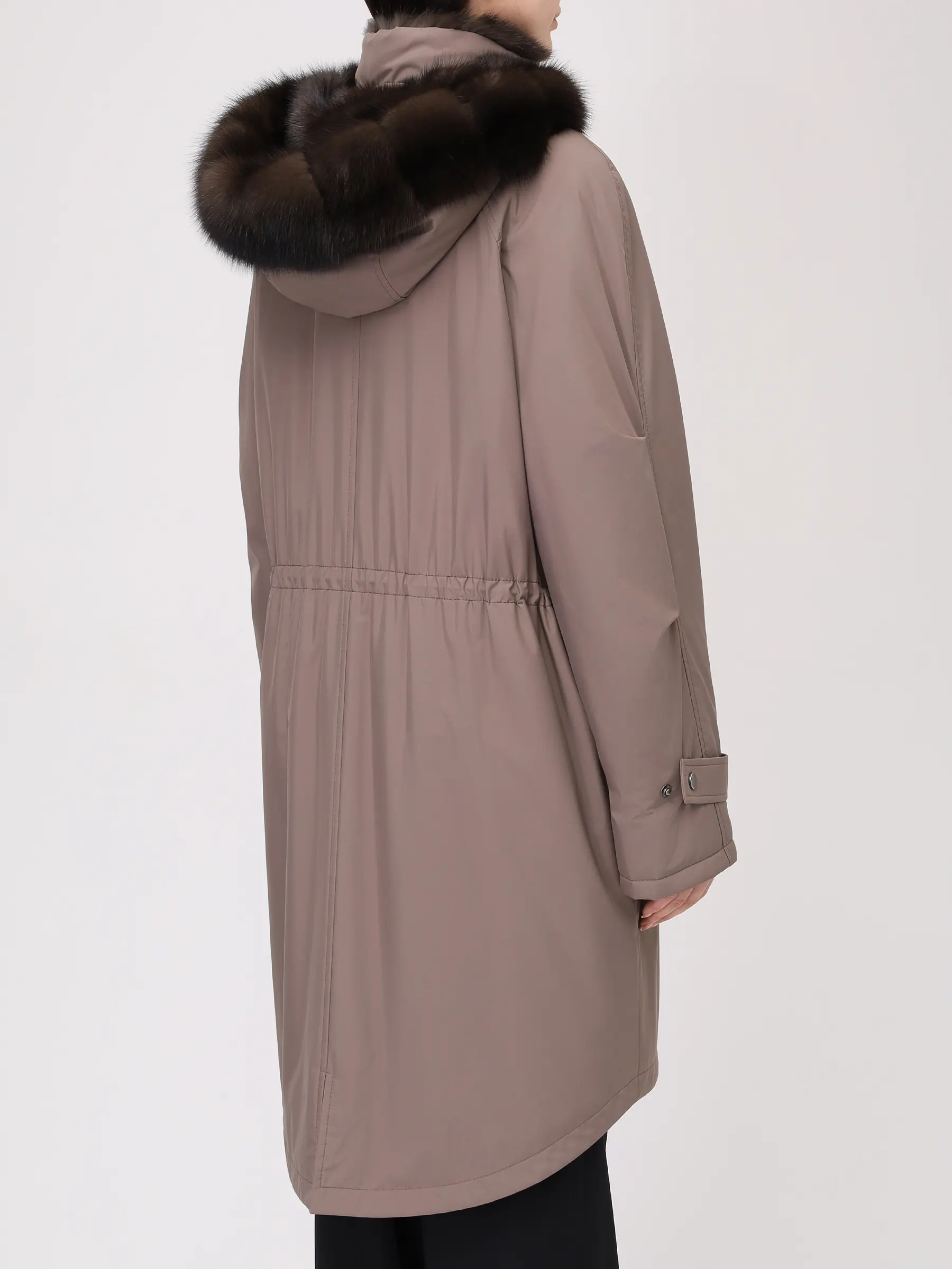 Парка Nicole с мехом соболя Enigma Black